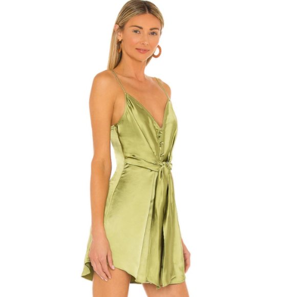 L'Academie Terina Dress in Light Olive Green NWT - Picture 2 of 3